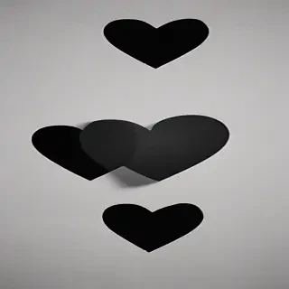 aesthetic black heart wallpaper