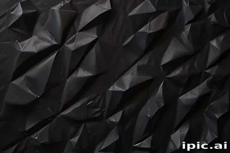 black crumpled paper