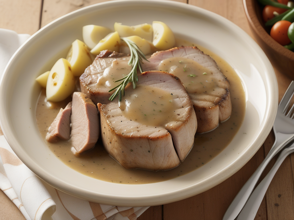 pork chops and dressing in the crock-pot