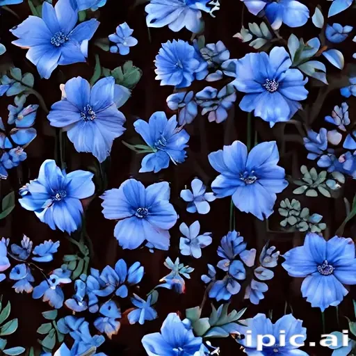 aesthetic blue flowers