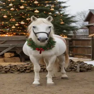 pictures of christmas horses
