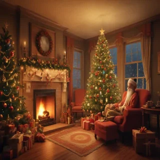 retro christmas image
