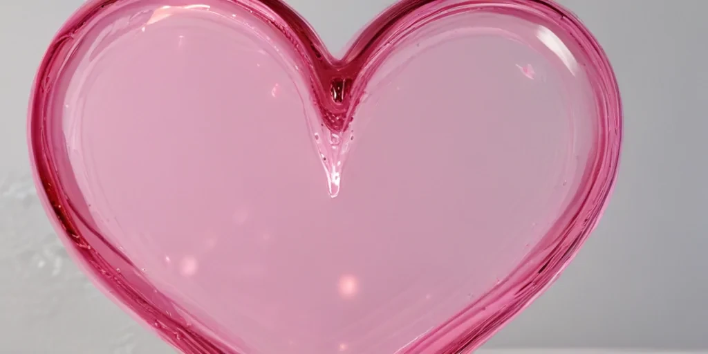 transparent pink heart