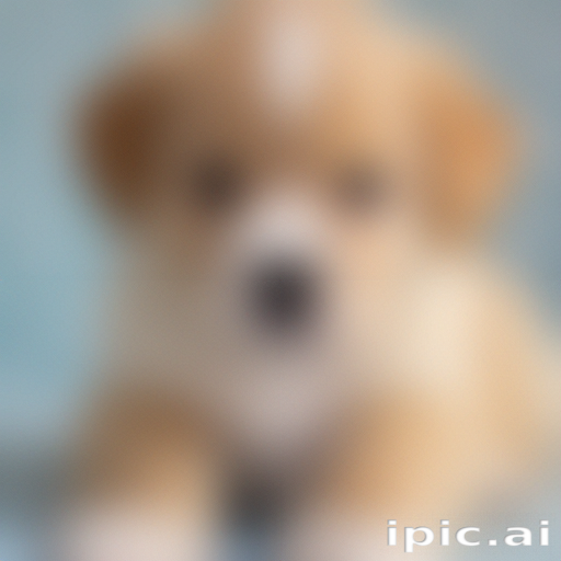 A Cute, Fluffy Puppy with a Playful Expression Against a Soft Background.