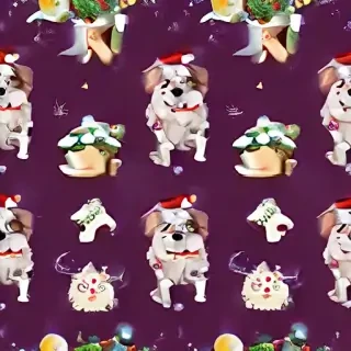 dog christmas background