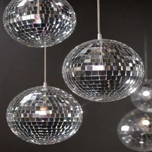 transparent disco balls
