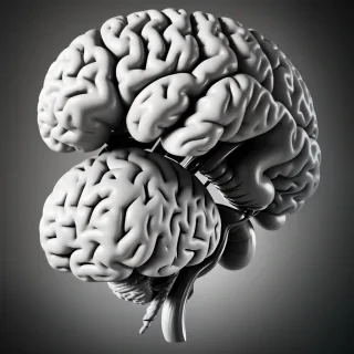 brain black and white