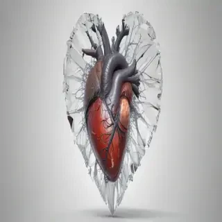 transparent broken heart