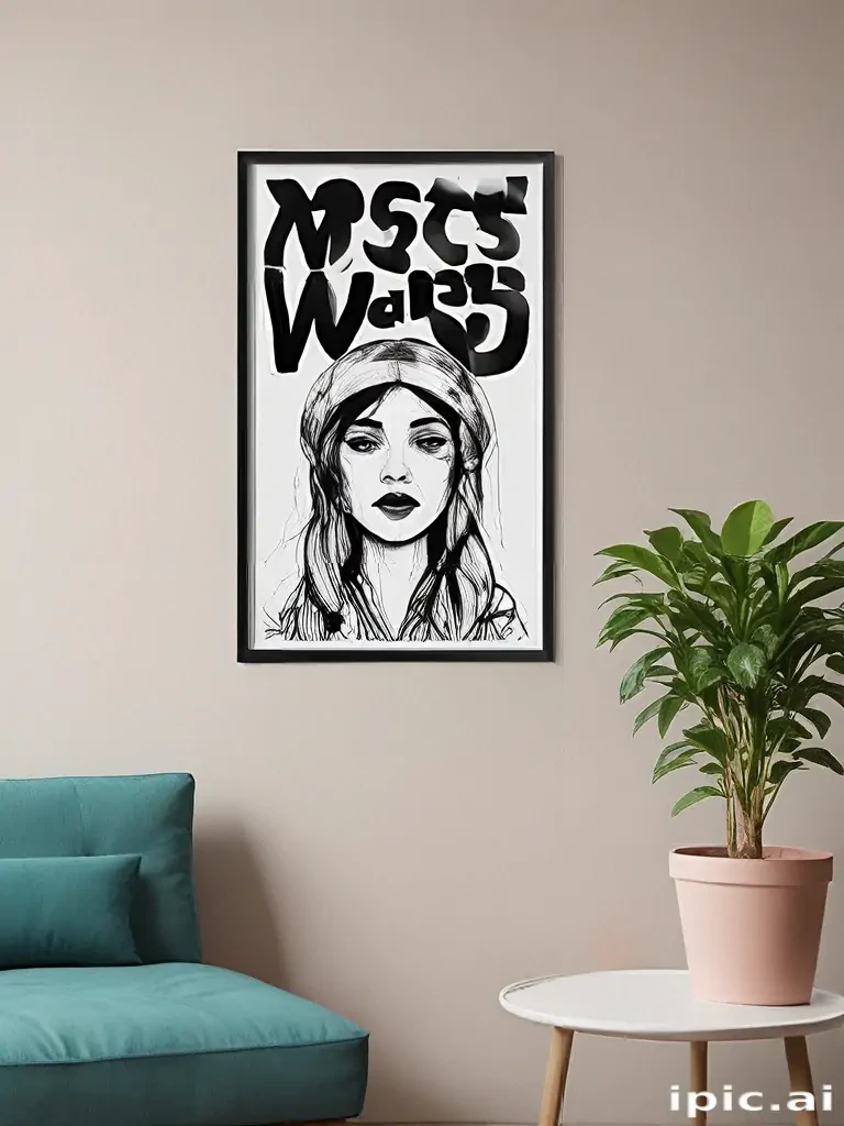 mockup wall art