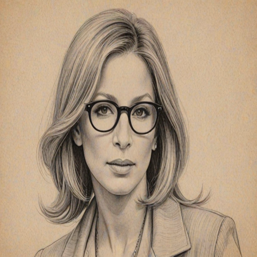Exquisite Barbra Streisand, pencil sketch, portrait of Fetching woman 1921s in glasses, hair style beatnik, outline, clear lines, fine lines, 8k