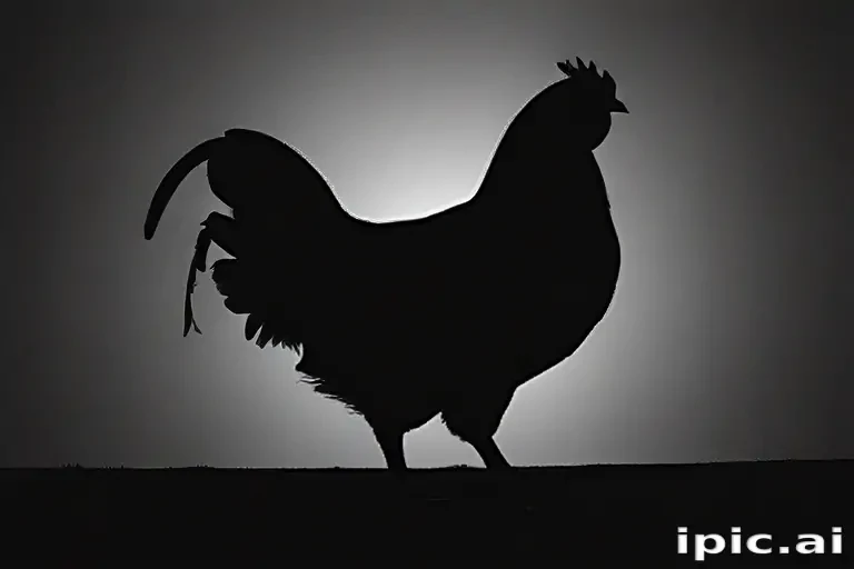 silhouette of a chicken