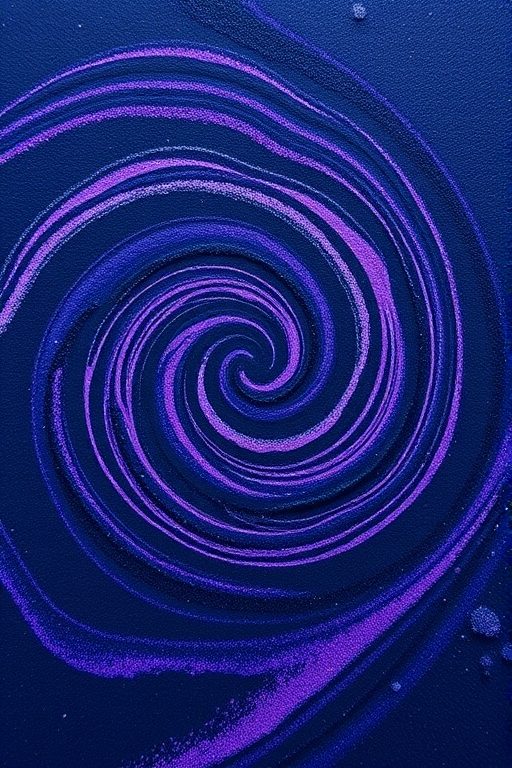 Cosmic Galaxy Swirl presents a deep navy base with swirls of purple and silver, capturing the essence of the night sky for celestial-inspired makeup looks.