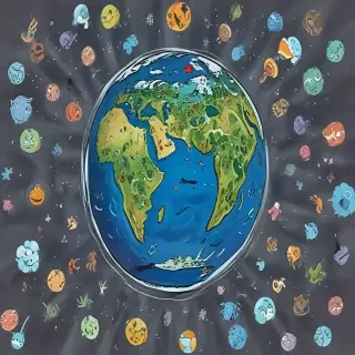 cartoon picture of planet earth