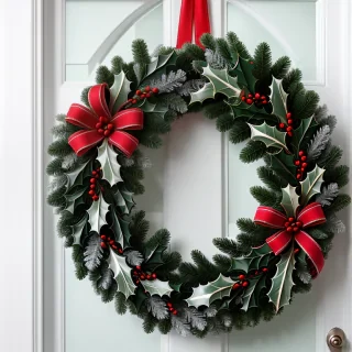 transparent christmas wreath