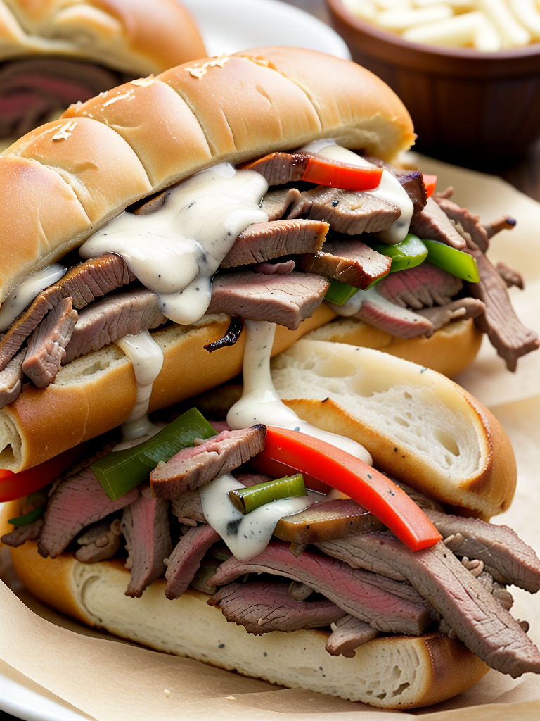 philly cheesesteak with roast beef