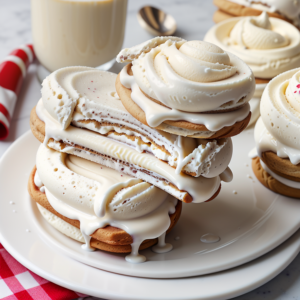 egg nog ice cream sandwich