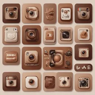 aesthetics brown instagram highlight icons