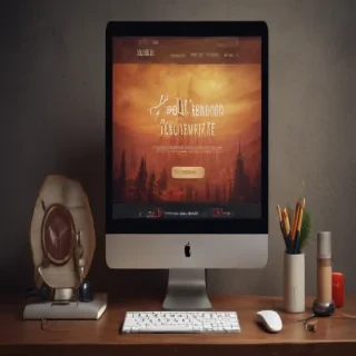 computer website mockup
