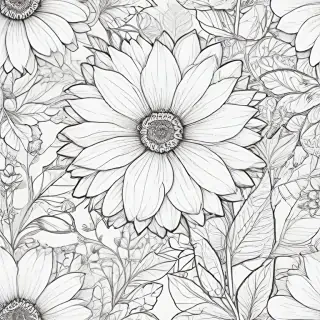 flower line art