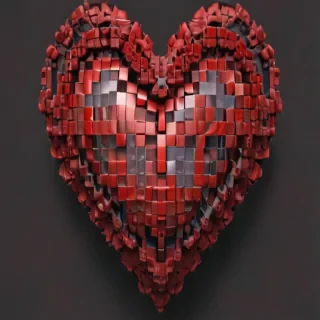 pixelated heart png
