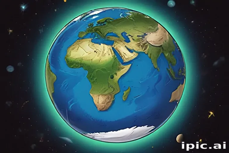 cartoon picture of the planet earth