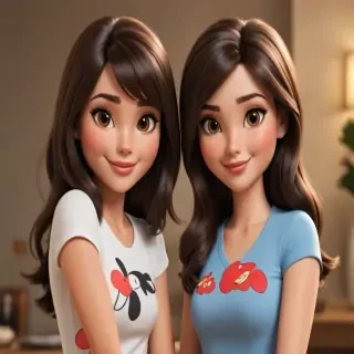 brunette cartoon characters