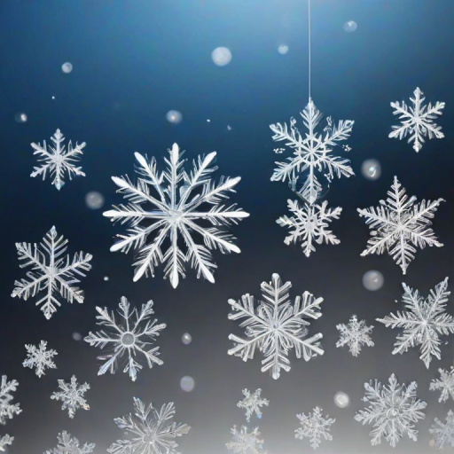 transparent snowflakes