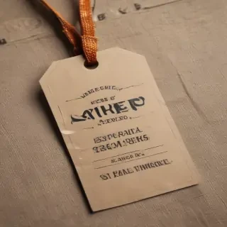 clothing tag mockup