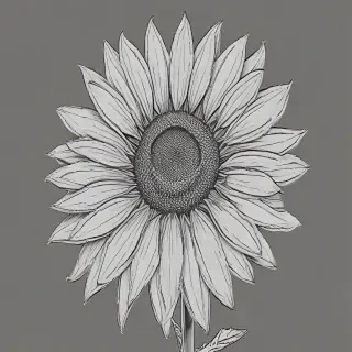 sunflower outline