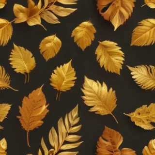 gold leaves png