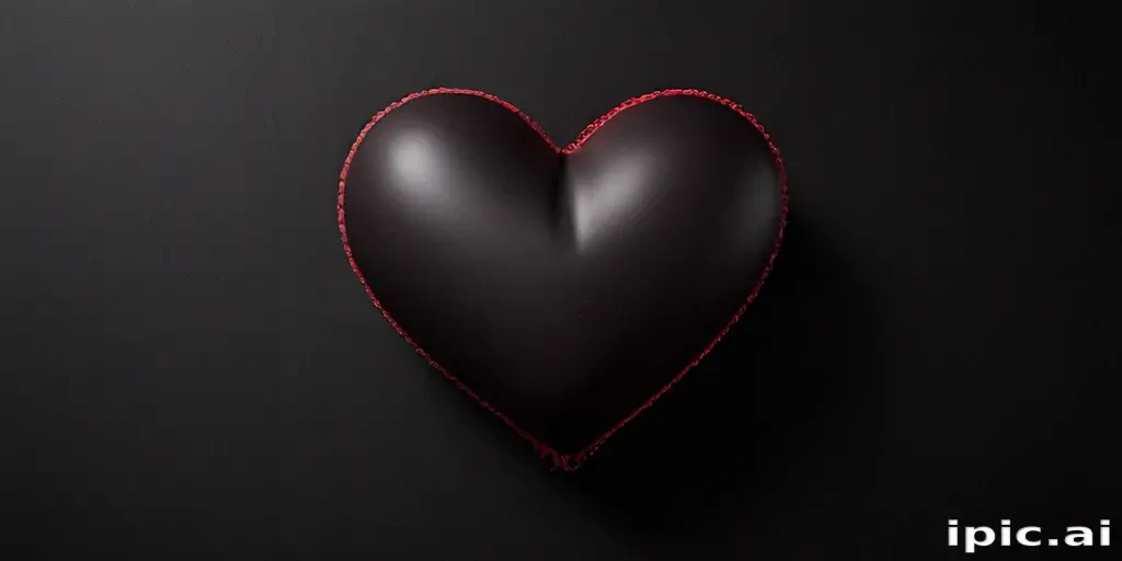 heart with black background
