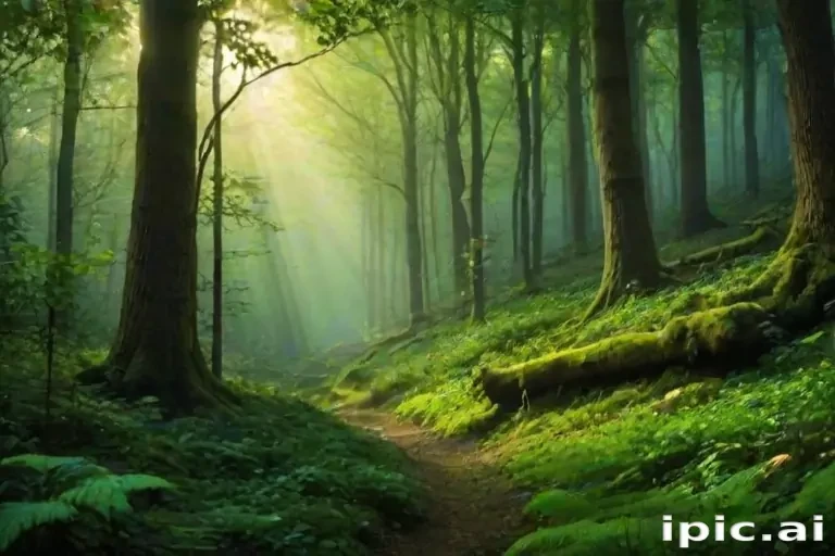 beautiful magical forest background