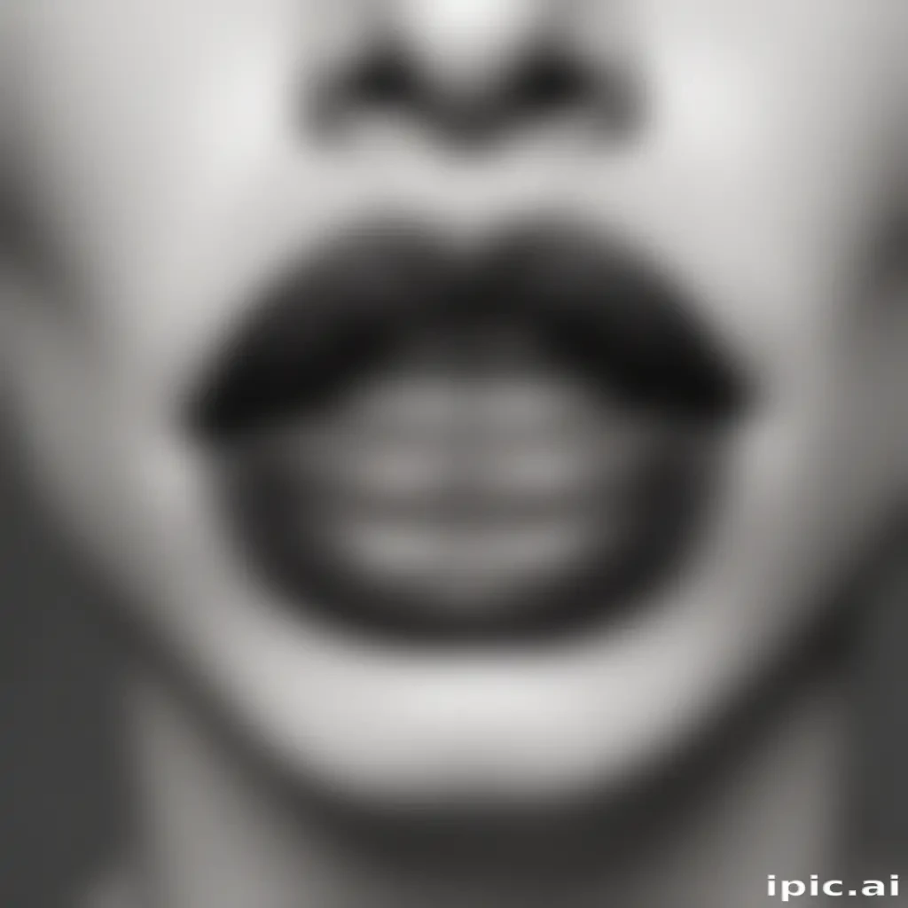 lips black and white clipart