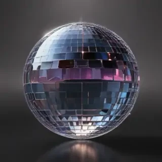 transparent disco ball