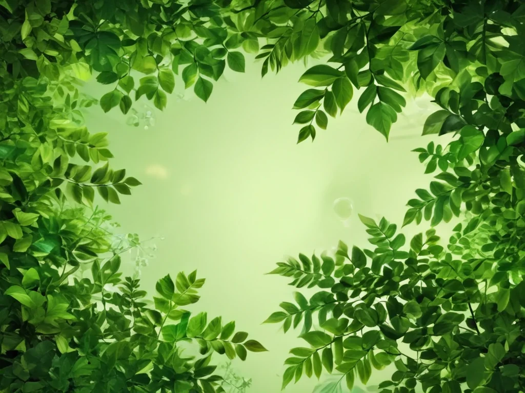 green leaves background