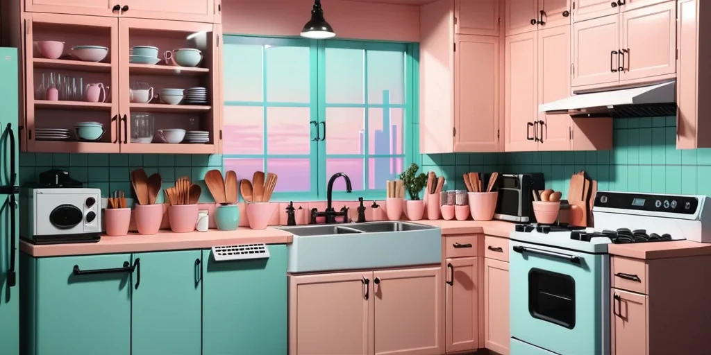 aesthetic kitchen background