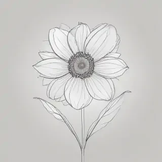flower line art