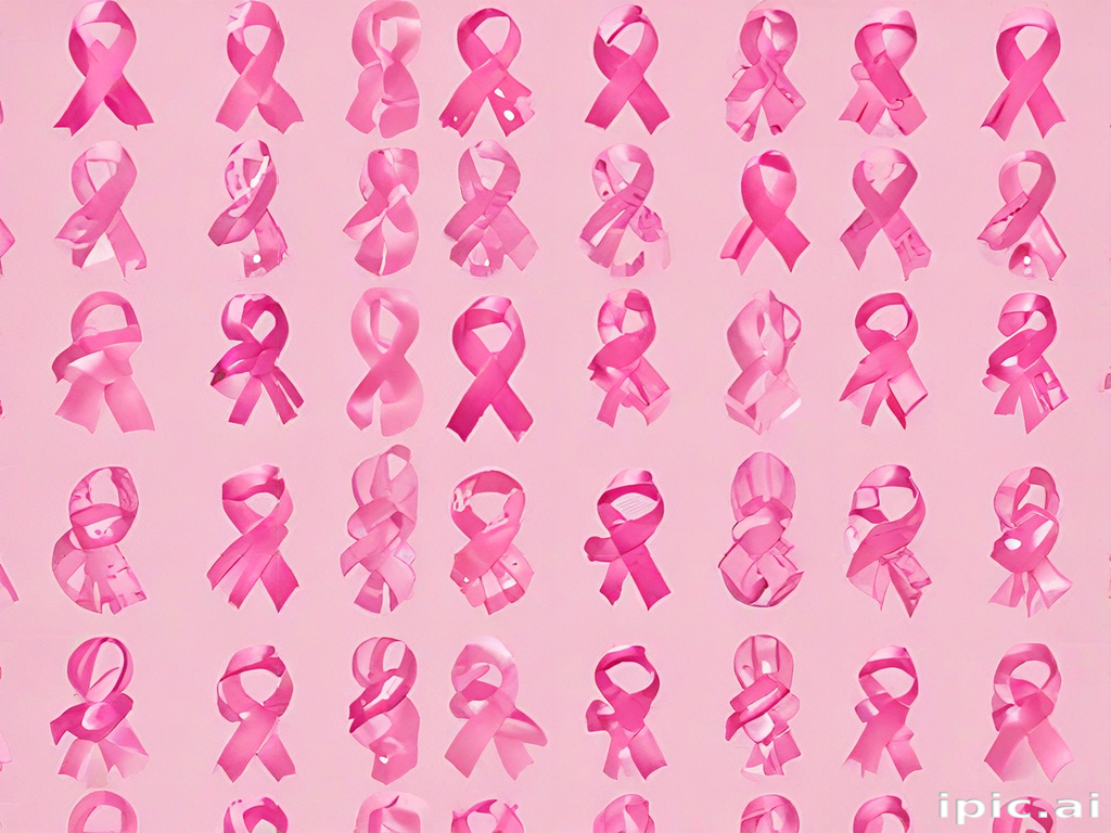 Vibrant Pink Ribbons Displaying Support for Breast Cancer Awareness ...