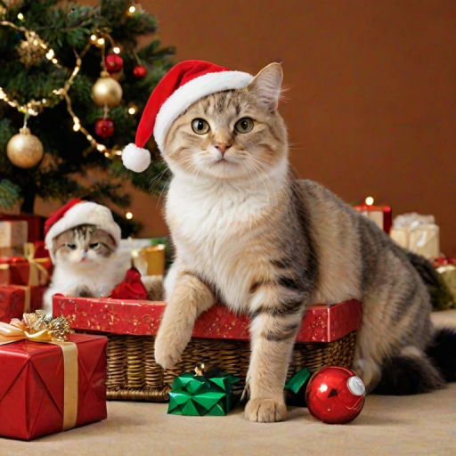 merry christmas cats images