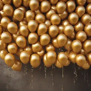 golden balloons