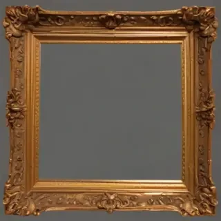 rectangle golden frame png
