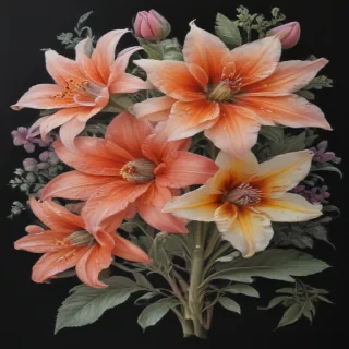 pencil drawing flowers