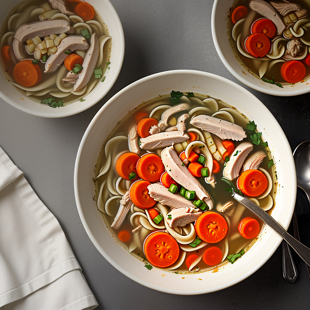 chicken noodle soup from carcass