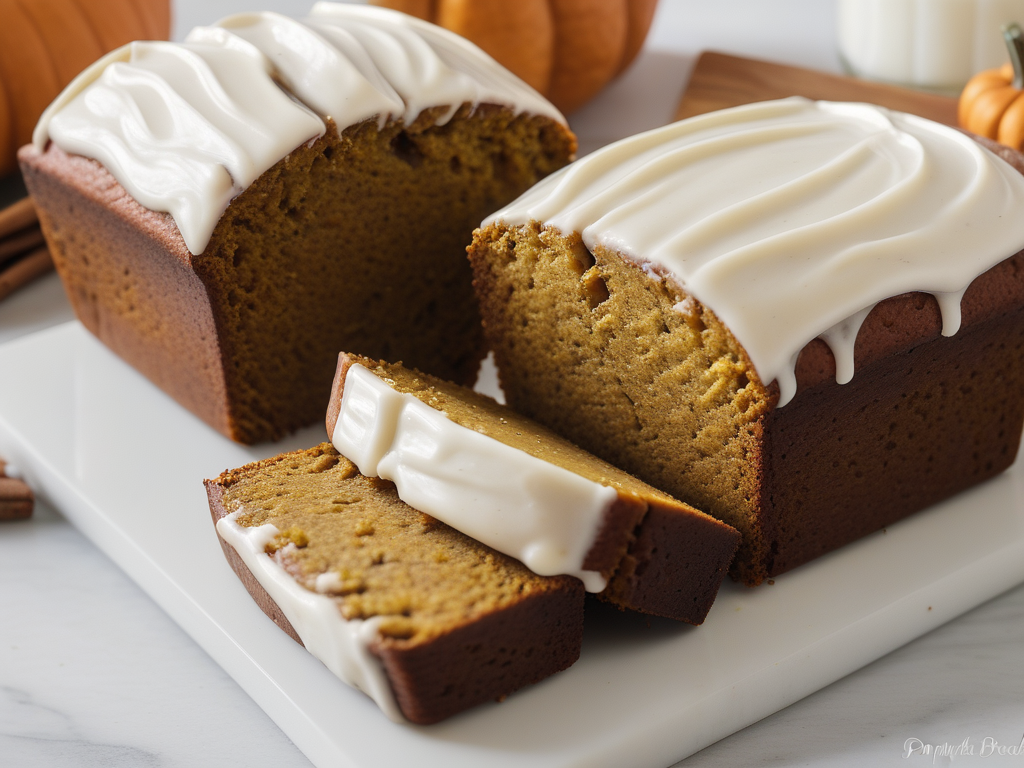 pumpkin bread cream cheese icing