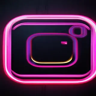 neon instagram logo
