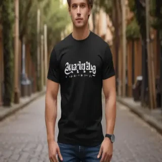 mockup tshirt black