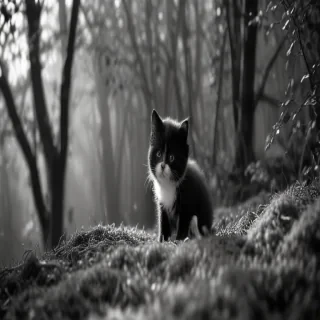 black and white cute