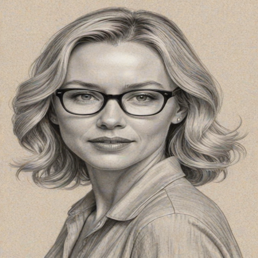 Beauteous Naomi Watts, pencil sketch, portrait of Resplendent woman 1947s in glasses, hair style beatnik, outline, clear lines, fine lines, 8k