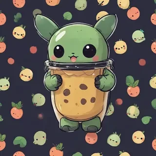 cute boba backgrounds