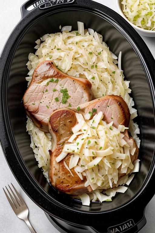 pork chops and sauerkraut in crock pot